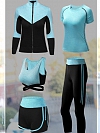 Yoga Kleidung Anzug 5er-Set Trainingsanzug Laufbekleidung Gym Fitness Kleidung ST098