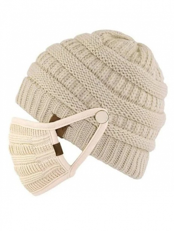 Damen Winter Hat und Mundschutz 2 in 1 Set AS006