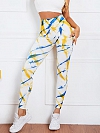 Tie-Dye Krawatte Druck hohe Taille hüftstraffende Übung und Fitness-Hose HS717