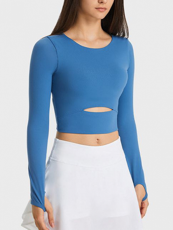 Halbkurzes Outdoor-Lauf-Yoga-Top FT268