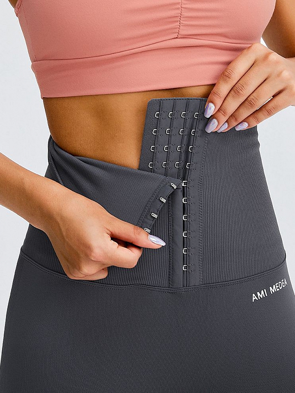 ⭐Qualitätverbesserung⭐Damen Leggings Sporthose mit Haken-Reihen HS402