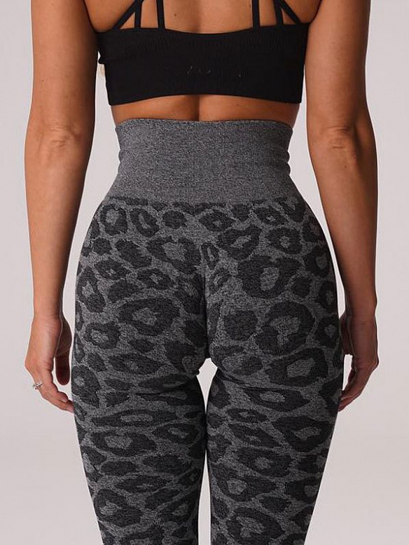 Snowflake Leopard Print Spotted Peach Butt Skinny Lift Trousers HS824