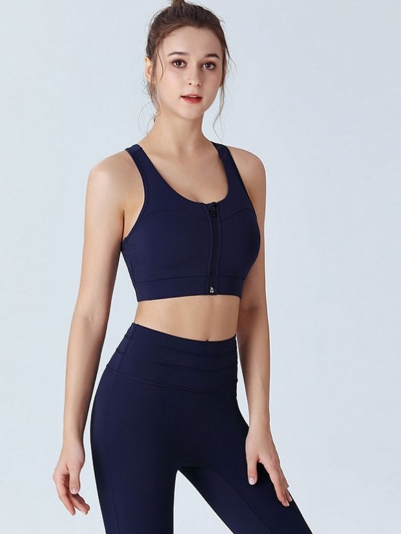 Schockabsorbierende Fitness-Tank-Top mit Brust-Pads Frauen äußere Kreuz Grenze Schönheit zurück Yoga-BH ST273