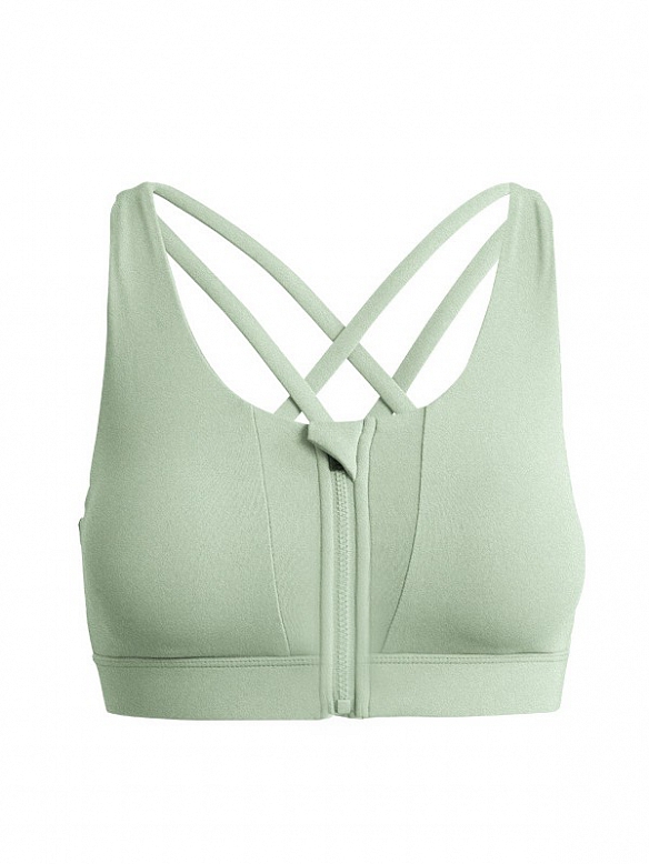 Damen Sport BH mit Reißverschluss Yoga Top FT115
