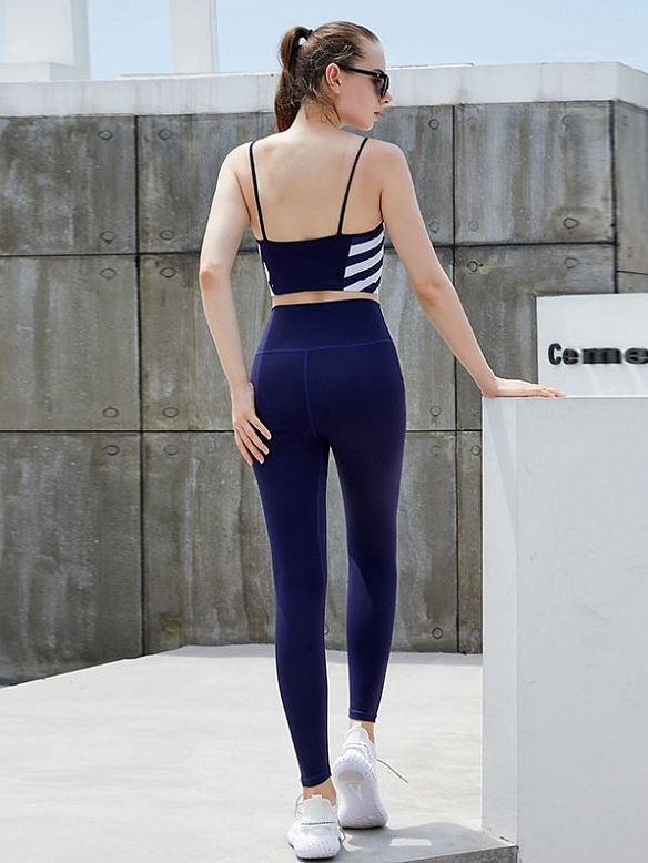 Schönheit zurück laufen Fitness-Studio tragen zweiteilige ST296