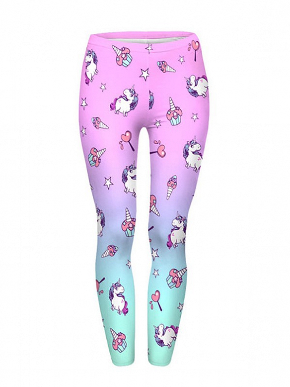 Damen Gemusterte Leggings Sporthose HS286