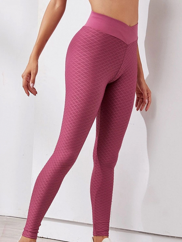 Jacquard-Skinny-Yogahose für Frauen HS764