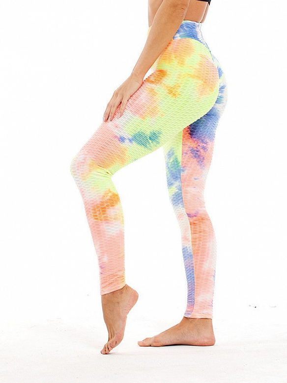 Yogahose aus Tinte und Jacquard in Batik-Optik HS713