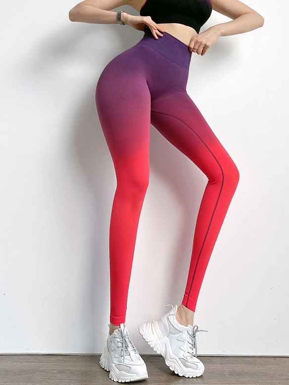 Gradient Peach Butt Skinny Stretch Workout Hosen HS754