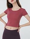 Damen Crop Top Yoga T-Shirt FT010