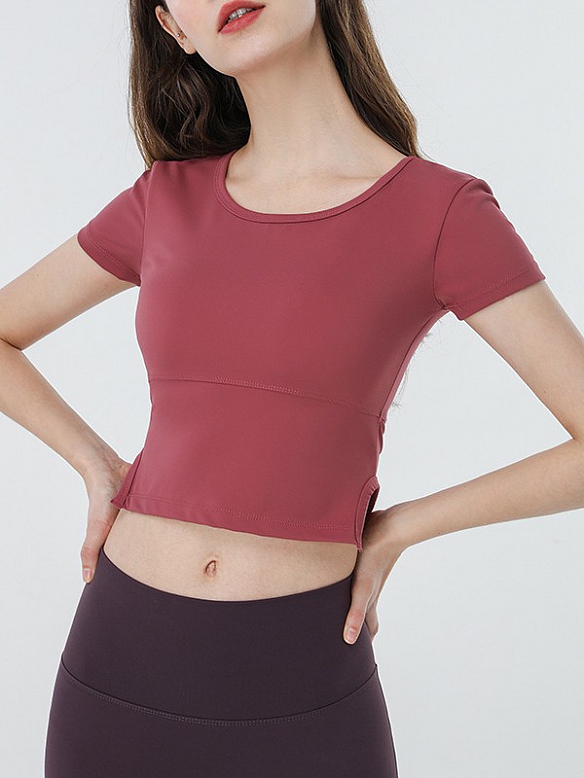 Damen Crop Top Yoga T-Shirt FT010