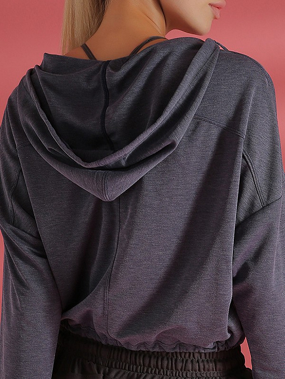 Damen Sport Kapuzenshirt Sport T-Shirt FT051