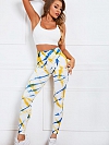 Tie-Dye Krawatte Druck hohe Taille hüftstraffende Übung und Fitness-Hose HS717