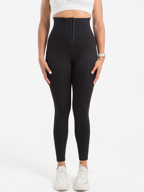 Damen Bauchweg Leggings mit Taschen HS496