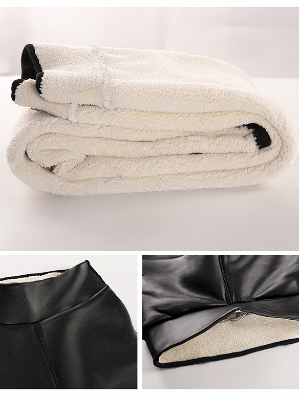 Damen verdicken PU Leggings HS569