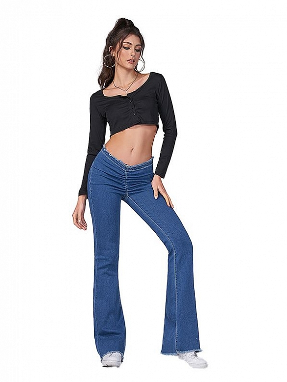 Skinny-Jeans mit Mikro-Schlagseite HS951