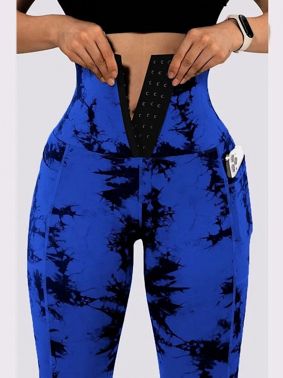 Sport-Patchwork-Taschenhose in Batik-Optik HS926