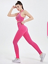 Nahtloser gestreifter sexy BH Hüftstraffungshosen Bodybuilding Set  ST206