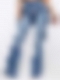 Knopf aufgesetzte Taschen gewaschene Hose Jeans HS938