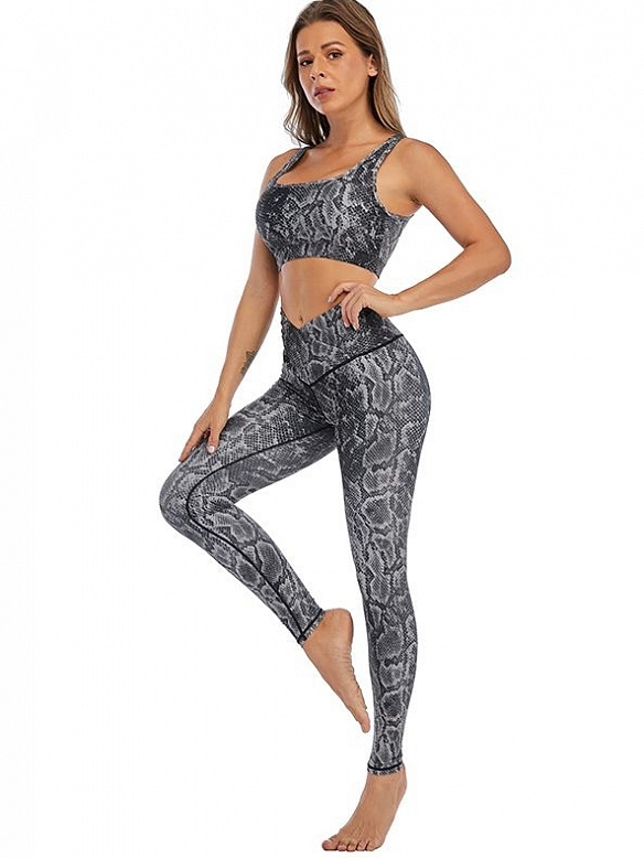 Hoch taillierte Trainingshose Sport-BH zweiteiliges Set ST272