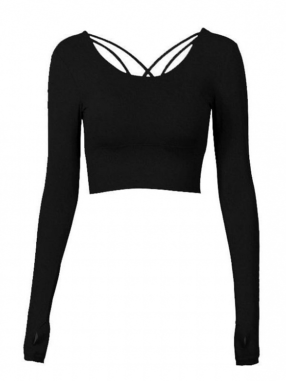 Damen Langarm Yogashirt mit Daumenloch FT204