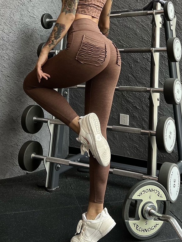 Pfirsich Hohe Taille Sexy Atmungsaktiv Nackt HS806