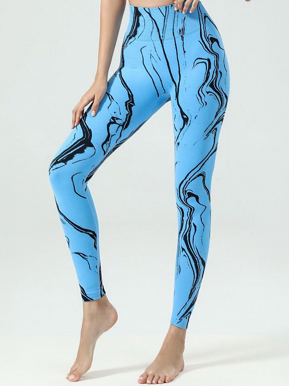 Frauen hohe Taille atmungsaktiv Stretch Push-up sportliche Leggings HS665