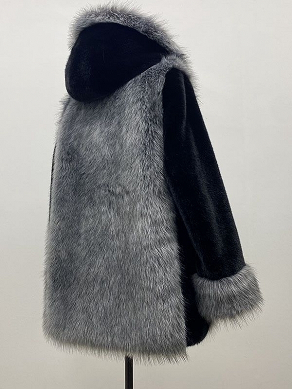 Damen koreanische Version von warmen und schlanken Pelzmantel FT284