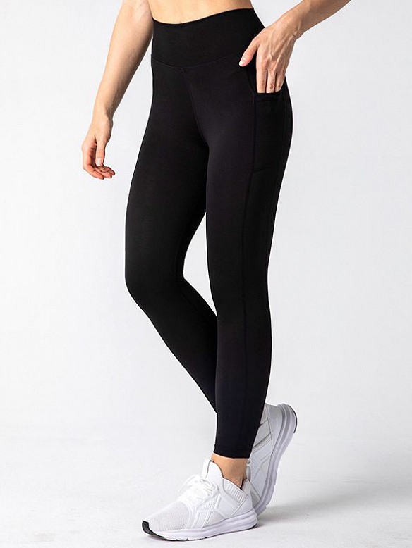 Damen Sportanzug hoch Taille Leggings Yogahose mit Taschen HS307