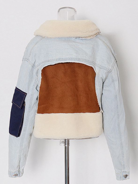 Verdickte lose kurze Jacke Frauen Flut FT241