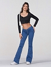 Skinny-Jeans mit Mikro-Schlagseite HS951