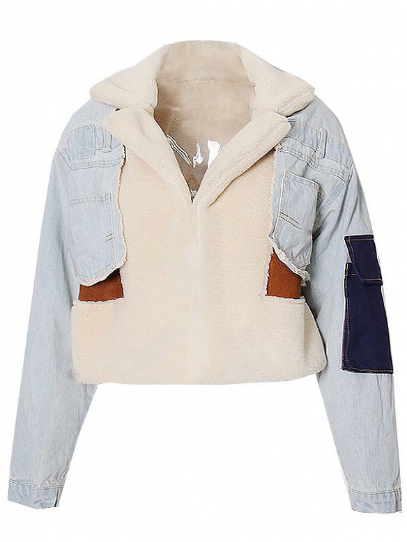 Verdickte lose kurze Jacke Frauen Flut FT241