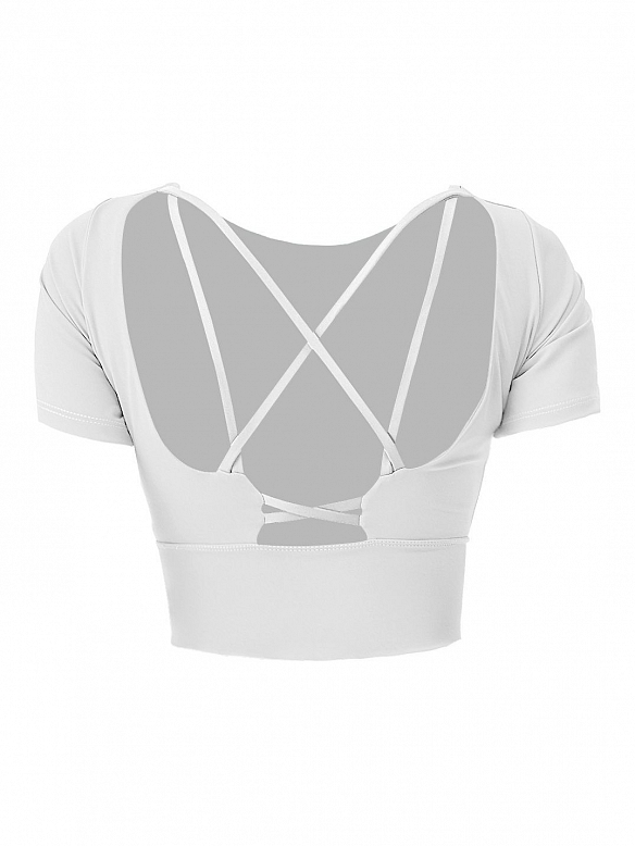 Damen Yoga Fitness T-Shirt Crop Top FT144