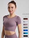 Zip Yoga Kurzarm Top PF009