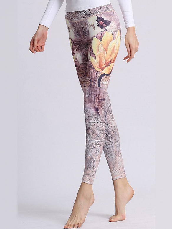 Gemusterte Leggings Yogahose Fitnesshose HS060