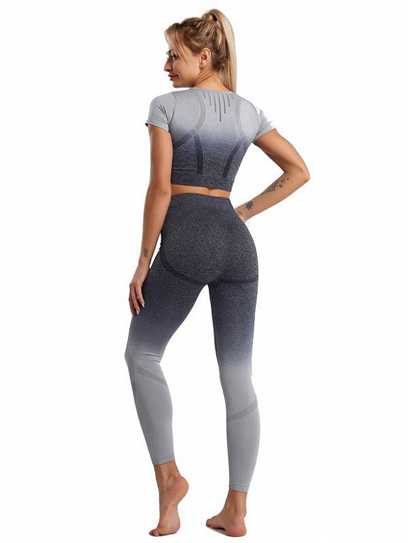 Schönheit zurück hohe Taille Hip Lift gedruckt Yoga-Kleidung für Frauen   ST238