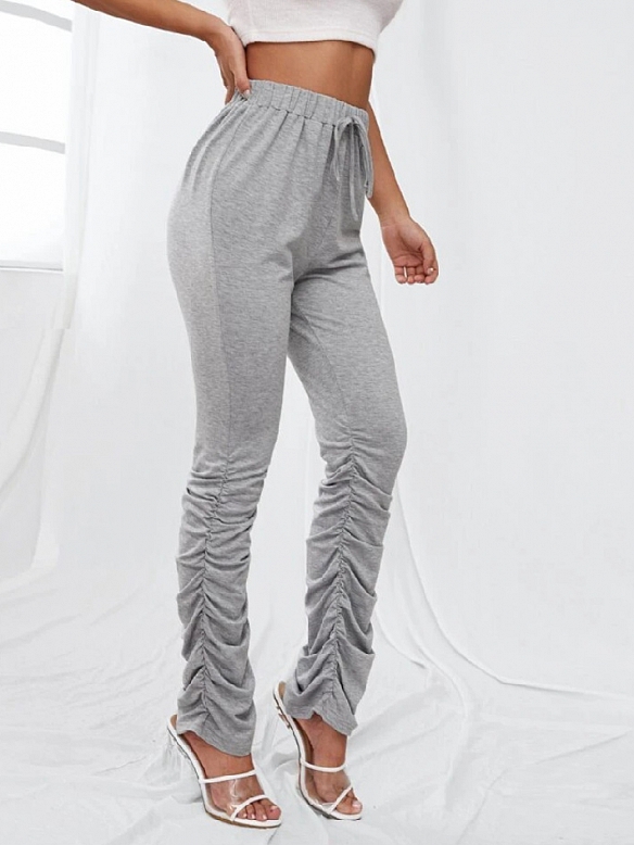 Damen Jogginghose mit Band vorn und Rüsche HS565