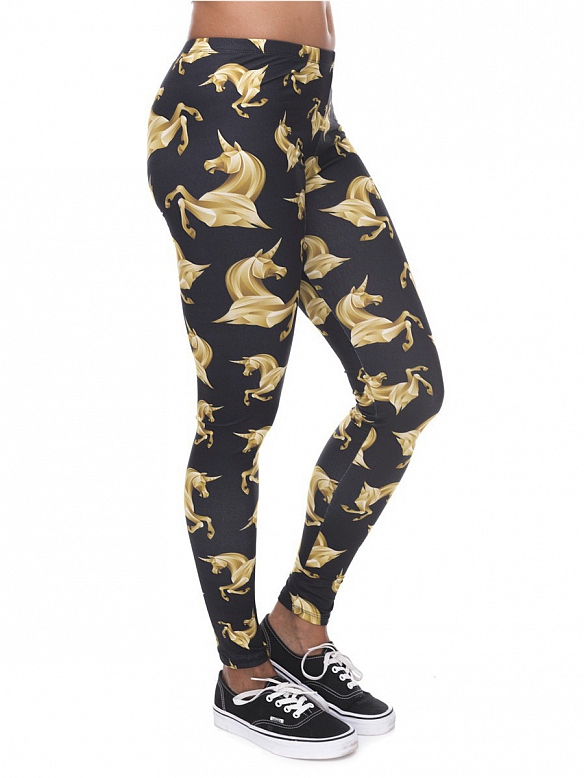 Damen Gemusterte Leggings Sporthose HS284