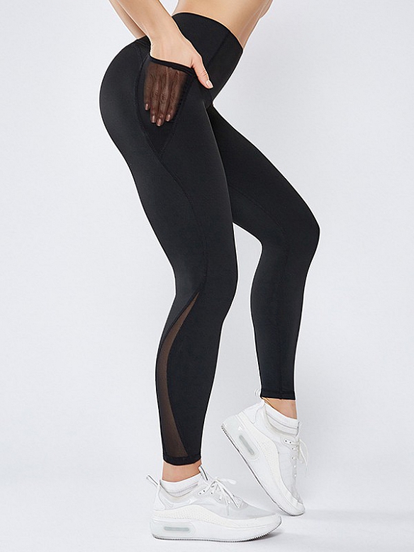 port Tights Höhe Taille Yogahose mit Taschen HS082