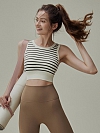 Gestreifter Fitness-BH mit hohem Stretchanteil FT257
