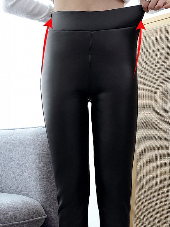 Damen verdicken PU Leggings HS569