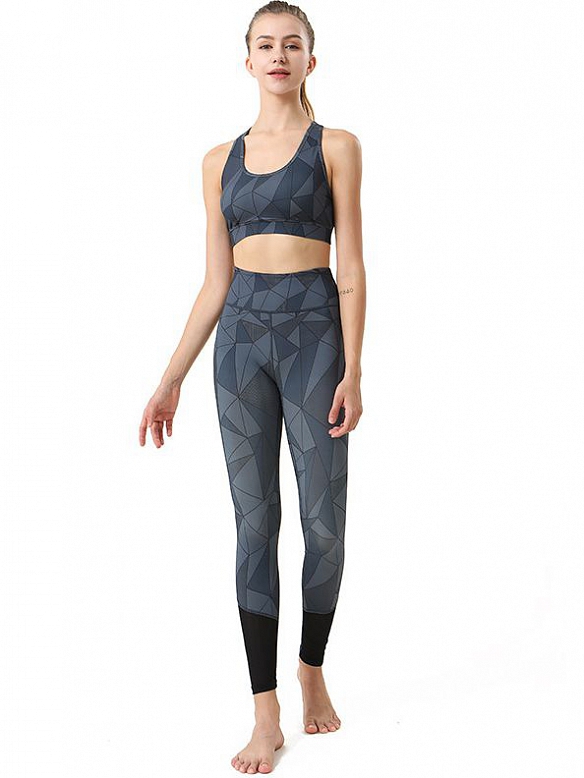 Hohe Taille Hüfte heben Übung Leggings Übung Tank Top Gym Wear ST261