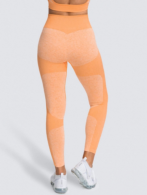 Nahtlose gestrickt Yoga tragen Formung Übung kurze Ärmel Hüfte Heber enge Hose schnell trocken Fitness Kleidung Set   HS680