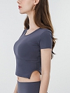 Damen Crop Top Yoga T-Shirt FT010