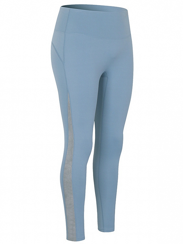 Damen Trainingsanzug Lange Mesh Leggings Yogahose Sorthose mit Tasche HS627