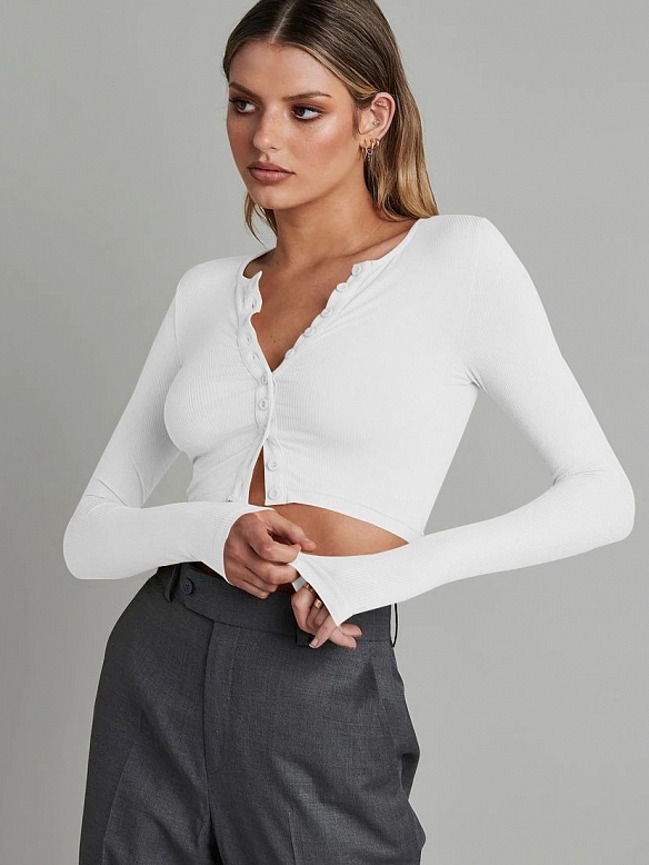 Langärmelige Strickjacke Yoga Top PF008