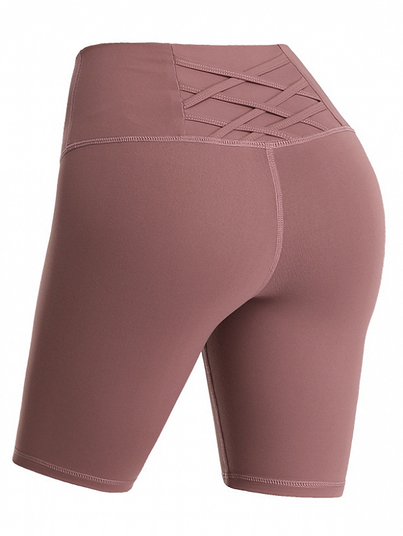 Rücken Crossover Fünf-Punkt-Shorts Yogahose HS617