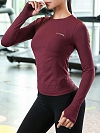 Damen Langarm Fitness Shirts mit Daumenloch FT203