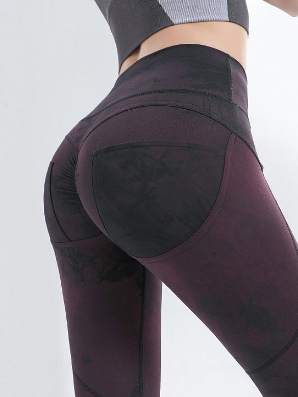 Damen Gemusterte Push UP Leggings Sporthose HS408