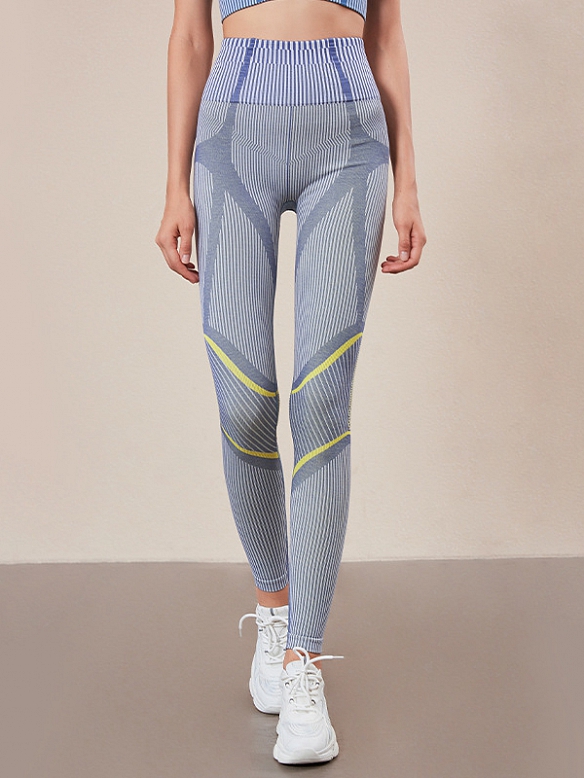 Damen gestreifte Leggings Yogahose HS626